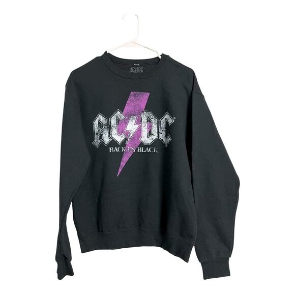 ACDC Tops - ACDC Womens Band Concert Sweatshirt Hoodie Music Fan Rock Medium Black Grunge